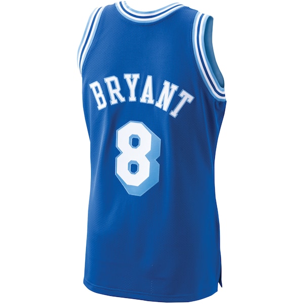 Men's Los Angeles Lakers Kobe Bryant Royal 1996-97 Hardwood Classics Authentic Player Jersey- Blue/Gold/Purple - Image 4