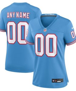 Tennessee Titans Nike Women's Oilers Throwback Custom Game Jersey - Light Blue
