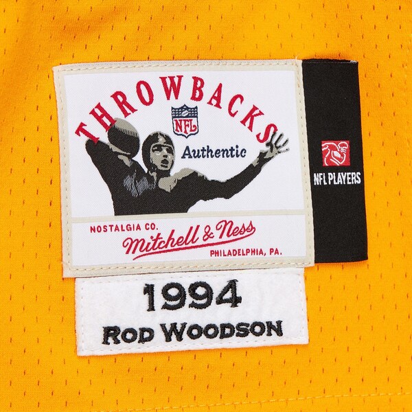 Rod Woodson Pittsburgh Steelers 1994 Authentic Throwback Retired Player Jersey - Gold - Image 7