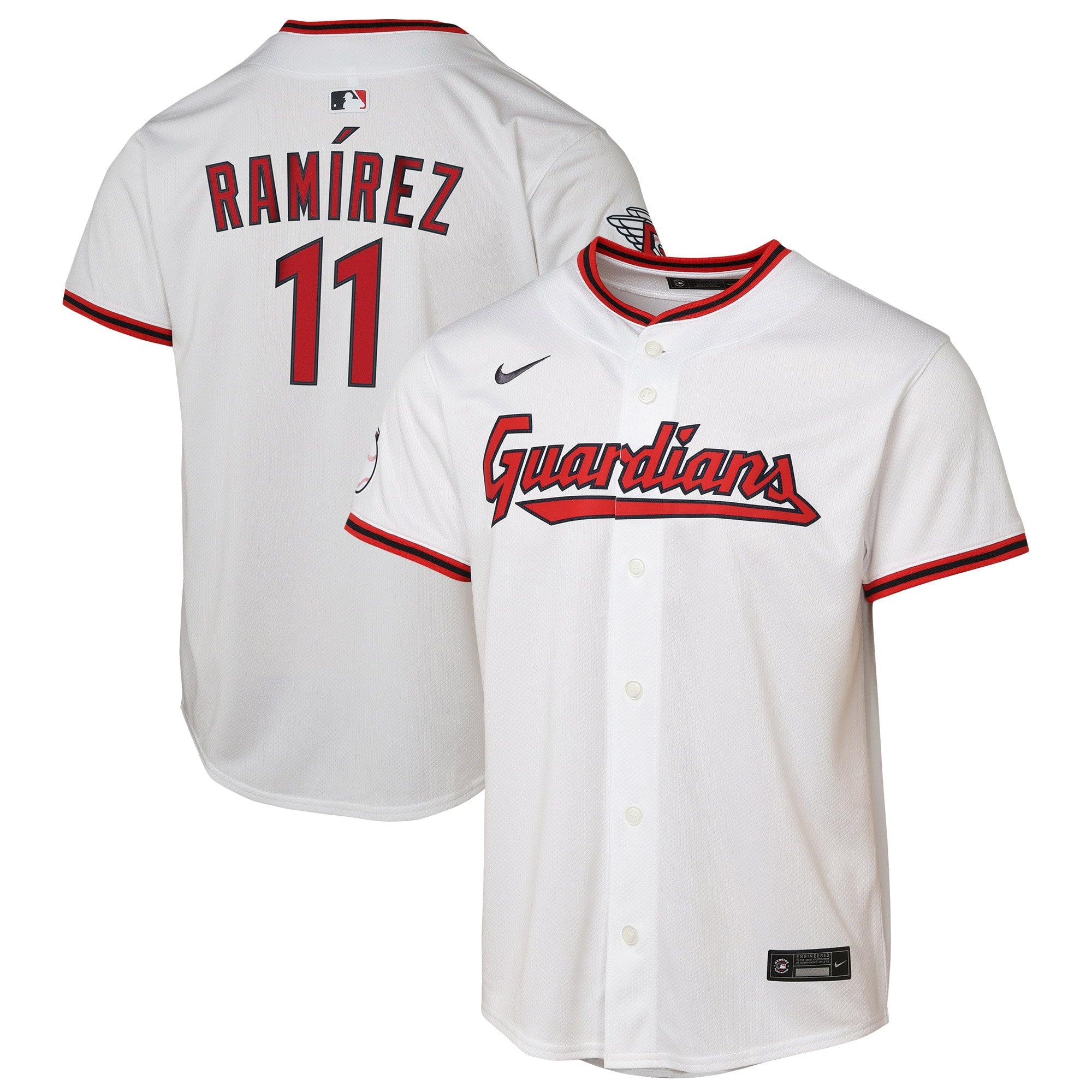 Jose Ramirez Cleveland Guardians Nike Youth Alternate Limited Player Jersey - Pitch Blue/White - Image 7