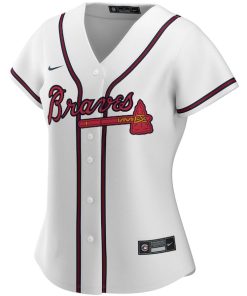 Alternative view of Atlanta Braves Nike Women's Home Replica Custom Jersey - White