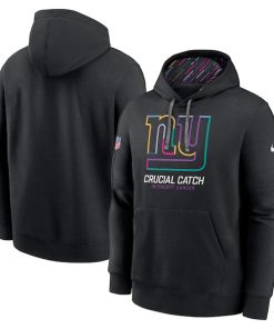 New York Giants Nike 2024 NFL Crucial Catch Club Pullover Hoodie - Black