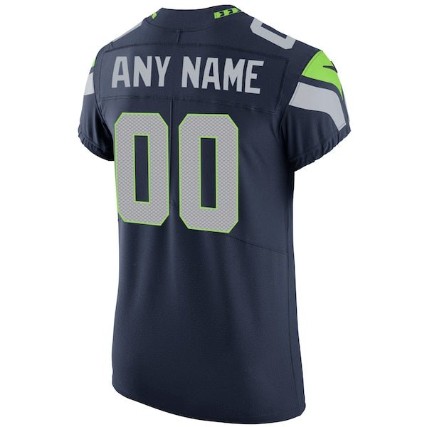 Seattle Seahawks Nike Vapor Untouchable Custom Elite Jersey - College Navy - Image 3