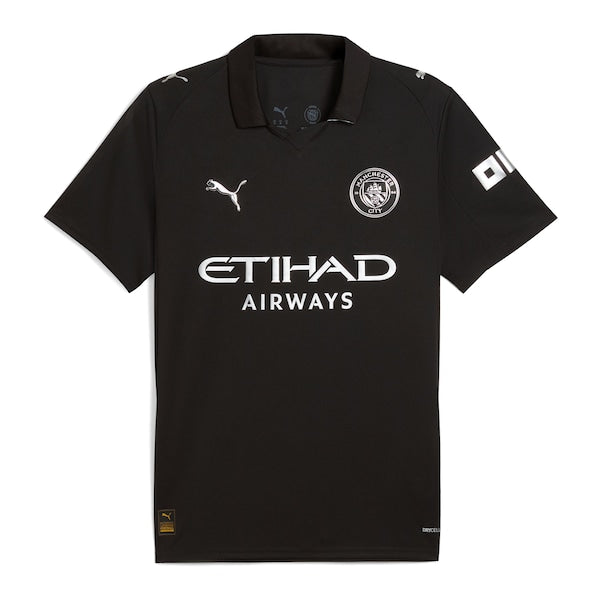 Manchester City Puma 2025/26 Away Replica Jersey - Black/Light Blue - Image 4