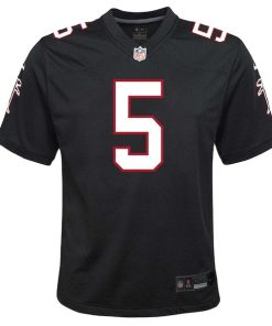 Alternative view of Drake London Atlanta Falcons Nike Youth Game Jersey - Black