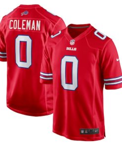Alternative view of Keon Coleman Buffalo Bills Nike Alternate Game Jersey -  Red/White