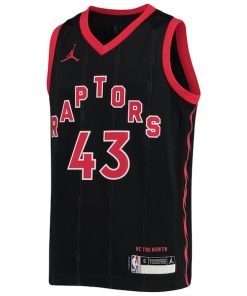 Alternative view of Pascal Siakam Toronto Raptors Jordan Brand Youth 2020/21 Swingman Jersey - Statement Edition - Black