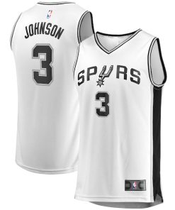 Keldon Johnson San Antonio Spurs  Fast Break Association Jersey - White