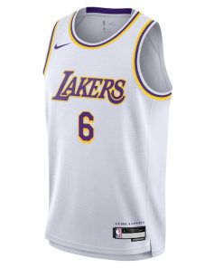 Alternative view of LeBron James Los Angeles Lakers Nike Youth Swingman Jersey - Association Edition - White