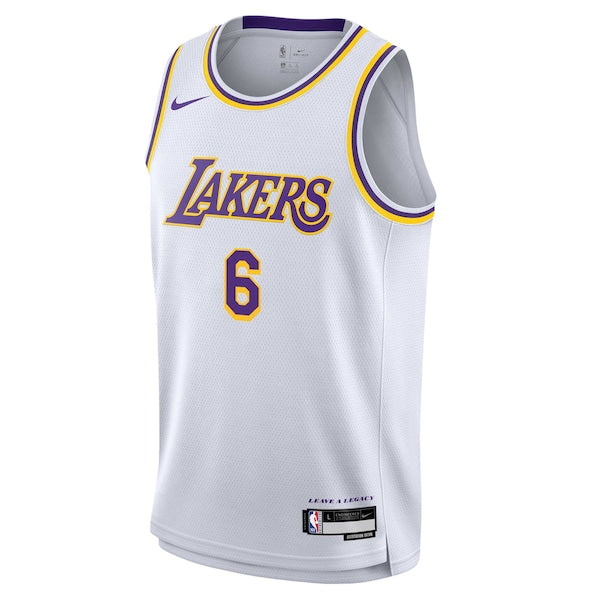 LeBron James Los Angeles Lakers Nike Youth Swingman Jersey - Association Edition - White - Image 2