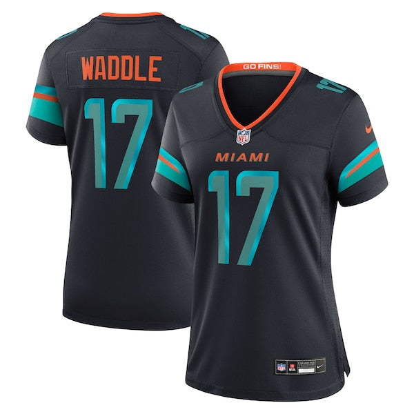 Jaylen Waddle Miami Dolphins Nike Women's 2025 Rivalries Collection Game Jersey - Pitch Blue