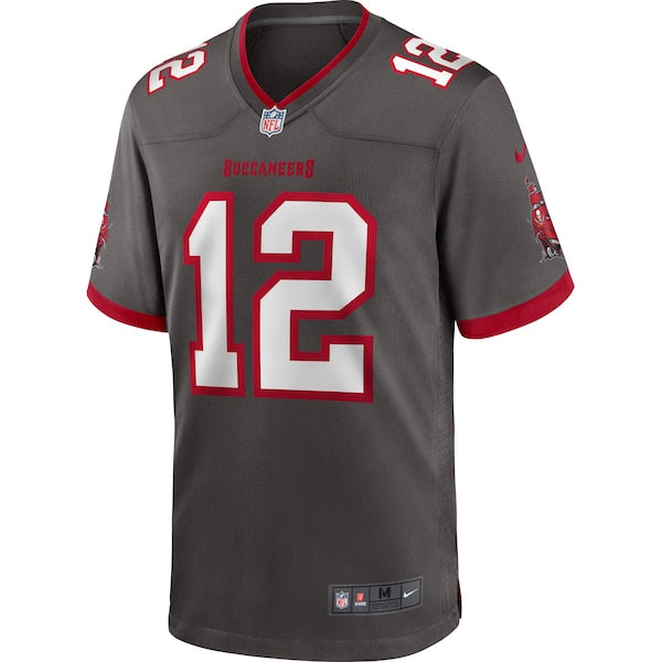 Tom Brady Tampa Bay Buccaneers Nike Alternate Game Jersey - Pewter/Red - Image 3