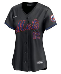 Alternative view of Francisco Lindor New York Mets Nike Women's Alternate Limited Player Jersey?¨C Black