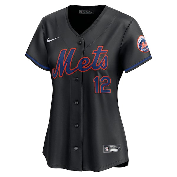 Francisco Lindor New York Mets Nike Women's Alternate Limited Player Jersey?ยจC Black - Image 2