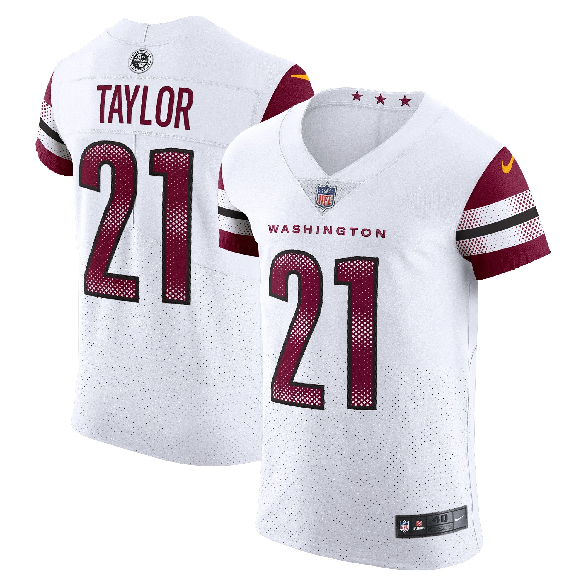 Sean Taylor Washington Commanders Nike Vapor Elite Retired Player Jersey - Black/Burgundy/White - Image 6