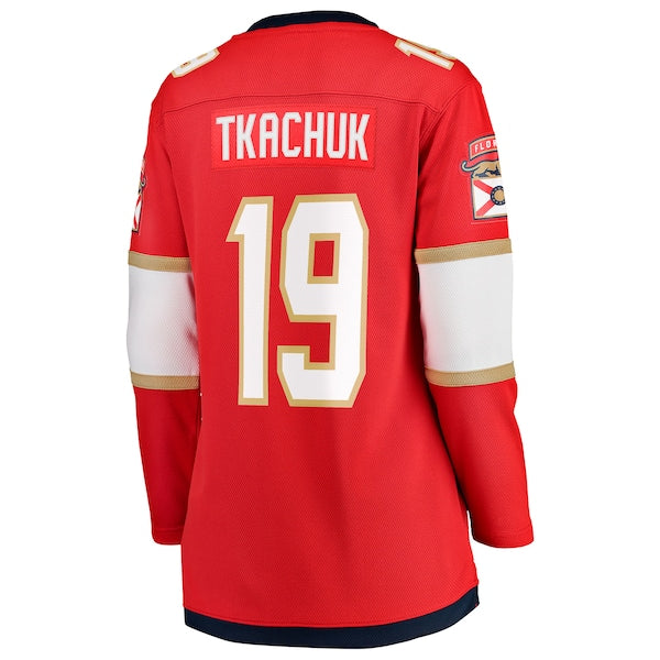 Matthew Tkachuk Florida Panthers Women's 2025 Stanley Cup Final Home Breakaway Player Jersey - Red - Image 3