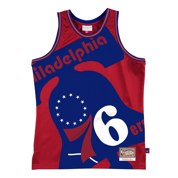 Philadelphia 76ers Hardwood Classics Blown Out Fashion Jersey - Red - Image 2