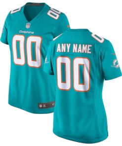 Miami Dolphins Nike Women's Custom Game Jersey - Aqua