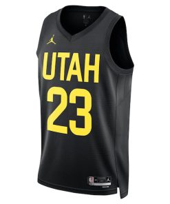 Alternative view of Lauri Markkanen Utah Jazz Jordan Brand Unisex Swingman Player Jersey - Statement Edition - Black