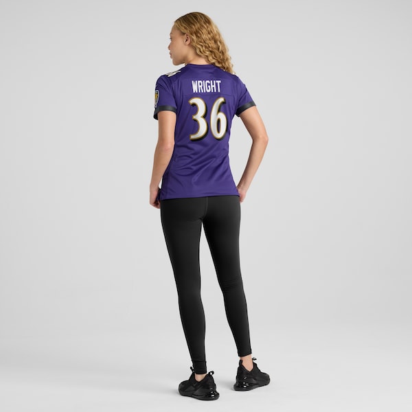 Owen Wright Baltimore Ravens Nike Women's Game Jersey - Purple - Image 5