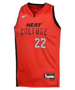 Alternative view of Jimmy Butler Miami Heat Nike Youth 2024/25 Swingman Player Jersey - City Edition - Red