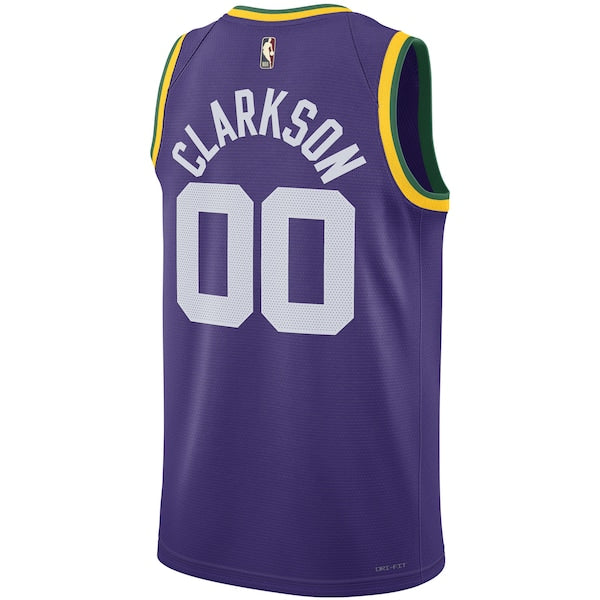 Jordan Clarkson Utah Jazz Nike Unisex Swingman Replica Jersey - Classic Edition - Purple - Image 3