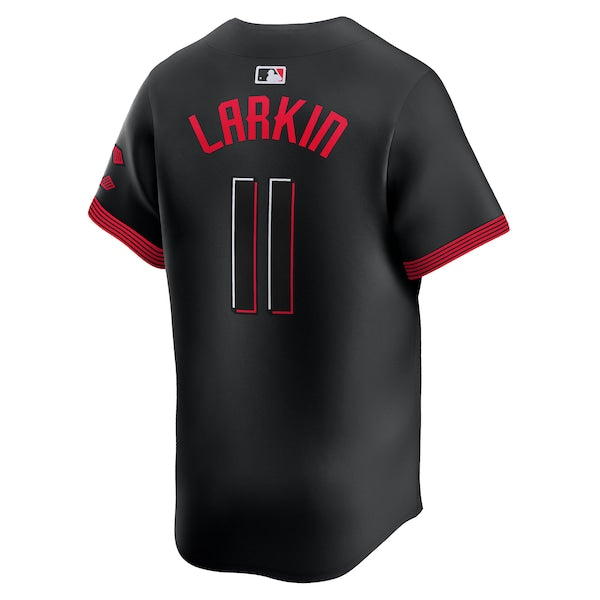 Barry Larkin Cincinnati Reds Nike City Connect Limited Jersey - Black - Image 3