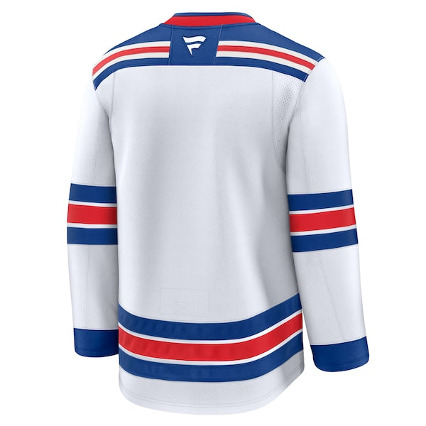 New York Rangers Away Premium Jersey - White/Navy/Blue - Image 4