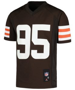 Alternative view of Myles Garrett Cleveland Browns Youth Replica Player Jersey - Brown