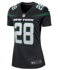 Alternative view of Curtis Martin New York Jets Nike Women's Retired Player Jersey - Black