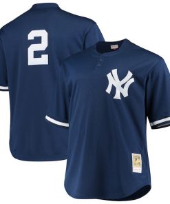 Derek Jeter New York Yankees Big & Tall Batting Practice Replica Player Jersey - Navy