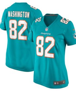 Tahj Washington Miami Dolphins Nike Women's  Game Jersey -  Aqua