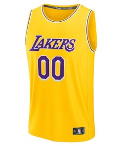 Alternative view of Los Angeles Lakers  Youth Custom Fastbreak Jersey - Icon - Gold
