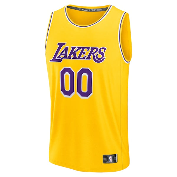 Los Angeles Lakers Youth Custom Fastbreak Jersey - Icon - Gold - Image 2