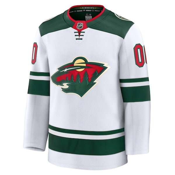 Minnesota Wild Away Premium Custom Jersey - White/Green - Image 3