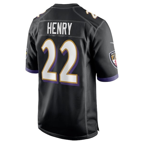 Derrick Henry Baltimore Ravens Nike Alternate Game Jersey - Black/Purple - Image 4