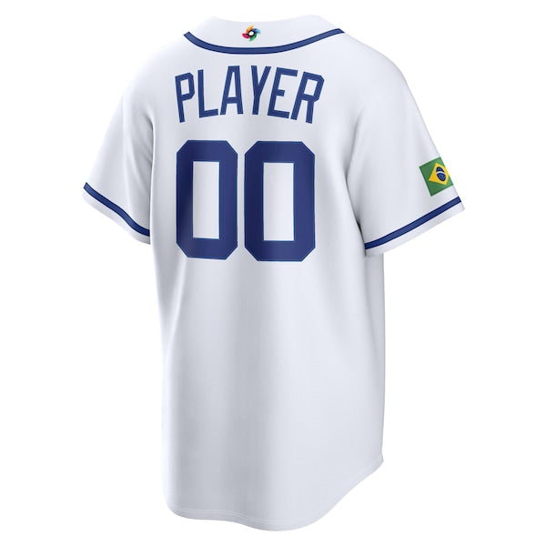 Brazil Baseball Nike 2026 World Baseball Classic Home Pick-A-Player Jersey - White - Image 3