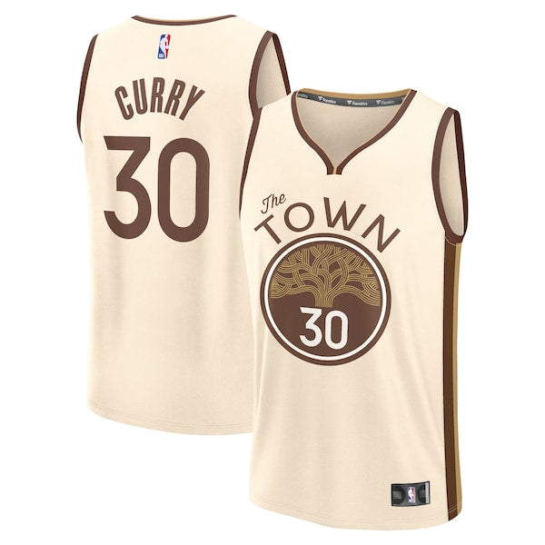 Stephen Curry Golden State Warriors 2025/26 City Edition Fast Break Jersey - Tan