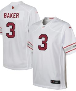Budda Baker Arizona Cardinals Nike Youth Game Jersey - White/Black/Cardinal