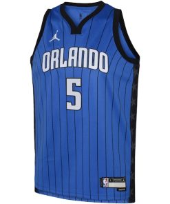 Alternative view of Paolo Banchero Orlando Magic Jordan Brand Youth Swingman Jersey - Statement - Royal