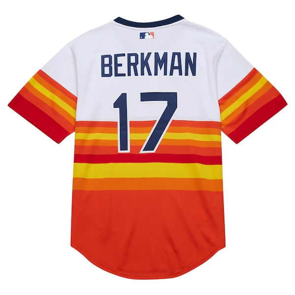Lance Berkman Houston Astros 2004 Cooperstown Collection Authentic Throwback Jersey - White - Image 5