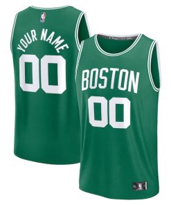 Boston Celtics  Youth Custom Fast Break Jersey - Kelly Green - Icon Edition/White/Black