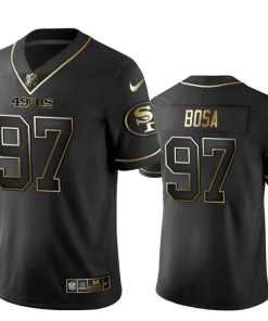 Nick Bosa San Francisco 49ers Nike Platinum Retro Gold Edition Limited Jersey - Black
