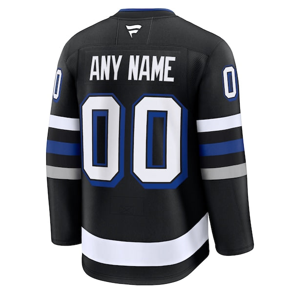 Tampa Bay Lightning Alternate Premium Custom Jersey - Black/Blue/White - Image 4