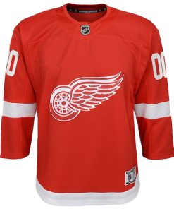 Alternative view of Detroit Red Wings Youth Home Custom Premier Jersey - Red