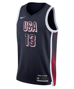 Alternative view of Bam Adebayo Men's USA Basketball Nike Unisex 2024 Swingman Player Jersey - Navy