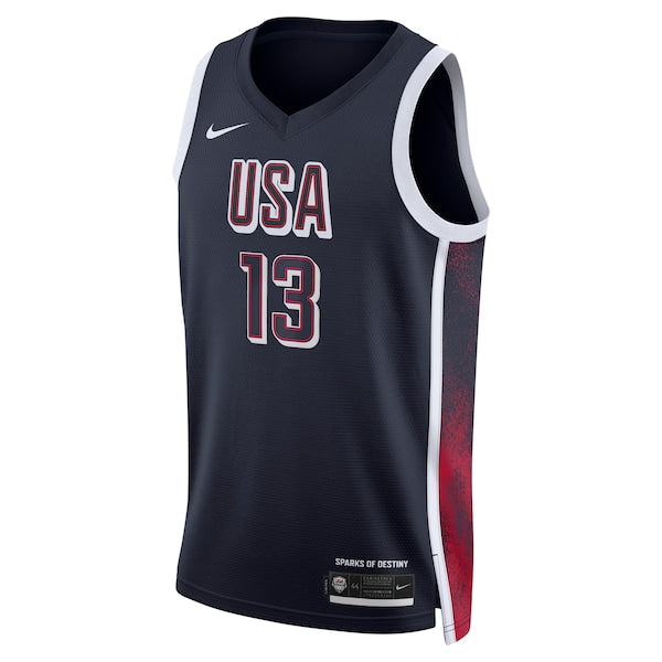Bam Adebayo Men's USA Basketball Nike Unisex 2024 Swingman Player Jersey - Navy - Image 2