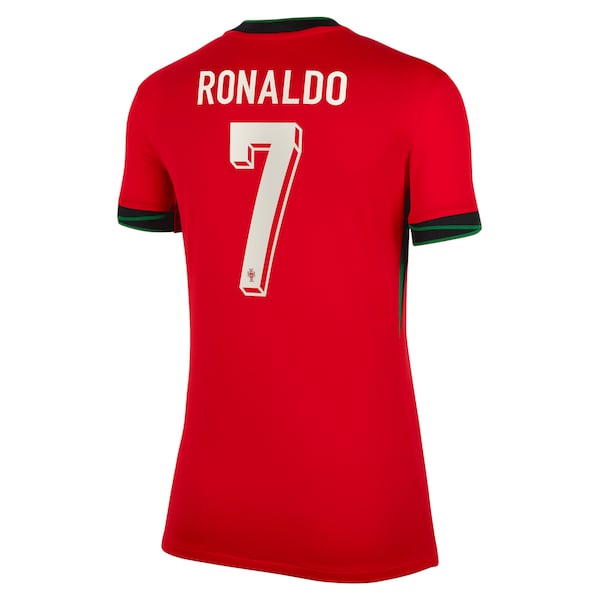 Cristiano Ronaldo Portugal National Team Nike Women's 2024 Home Replica Jersey - Red - Image 3