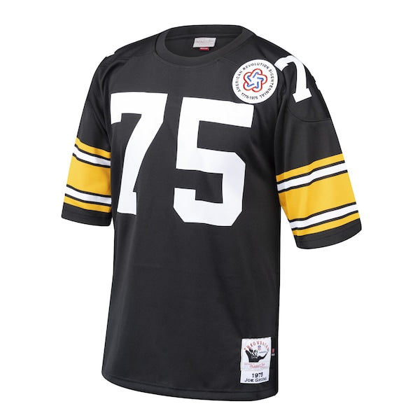 Joe Greene Pittsburgh Steelers 1975 Authentic Throwback Retired Player Jersey - Black - Image 2