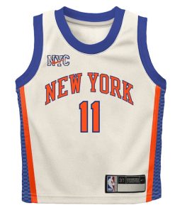 Alternative view of Jalen Brunson New York Knicks Nike Preschool 2025/26 City Edition Swingman Jersey - Cream